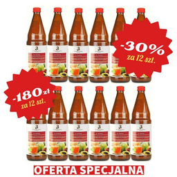 12-PAK Fermentgold sok z papai i jabłek BIO EKO ekologiczny 750 ml - do diety dr Budwig, Dr Johanna Budwig, Niemcy