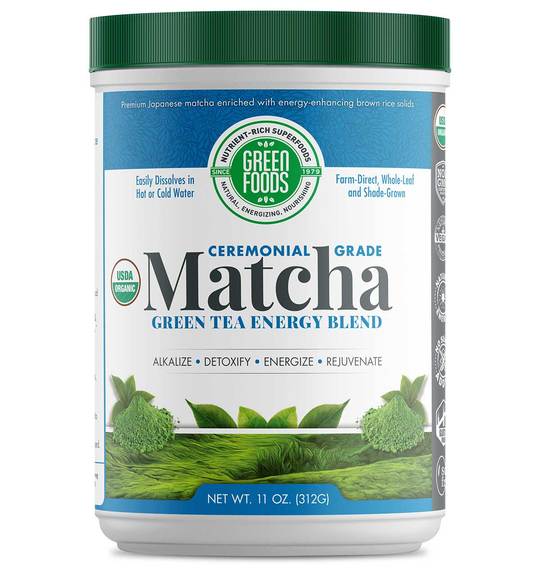 Bio Matcha Green Tea 312 g (sproszkowana zielona herbata) - Green Foods USA